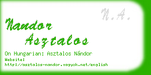 nandor asztalos business card